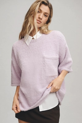 By Anthropologie Short-Sleeve Oversized Knit Top | Anthropologie (US)