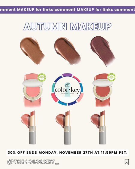 Are you an autumn? Rock your season with makeup that makes you the star. Sale ends soon! 

#LTKCyberWeek #LTKGiftGuide #LTKbeauty