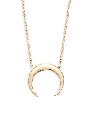 14K Gold Half-Moon Pendant Necklace | Saks Fifth Avenue OFF 5TH