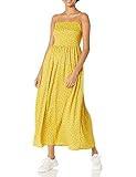 Amazon Brand - Goodthreads Women's Georgette Smock-Back Cami Maxi Dress, Golden Olive Painted Spot,  | Amazon (US)