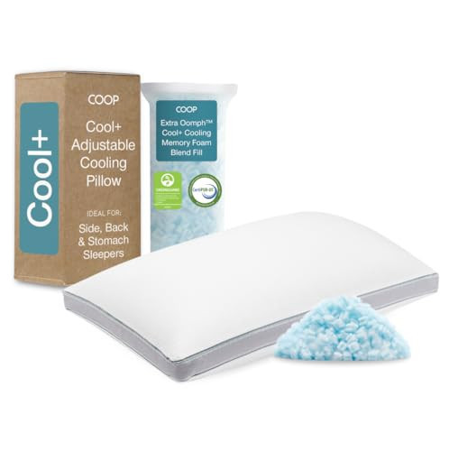 Coop Home Goods Cool+ Adjustable Pillow, King Size Plus Shaped Memory Foam Pillows with Cooling Gel, Back, Neck Support, Stomach or Side Sleeper Pillow, CertiPUR-US/GREENGUARD Gold | Amazon (US)