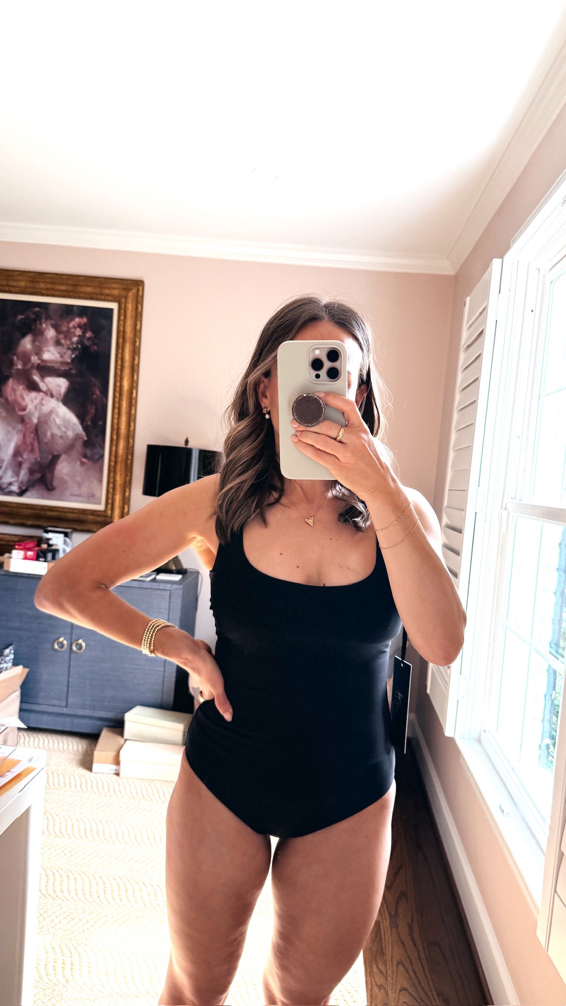 Finally trying the viral Stylest swimsuit! Pros - insanely flattering, serious tummy control (like shape wear), classic style, good booty coverage. Cons - hard to get on and off and PRICEY. But I think if you were just buying 1 black swimsuit to wear all summer, it’s worth the price. I have a similar swimsuit from La Blanca that I also love (and a great affordable alternative — it’s flattering due to stomach ruching, so just a little different). This is a great resort wear piece :)

Size up in between sizes. This is a small! 

#LTKOver40 #LTKSwim #LTKStyleTip