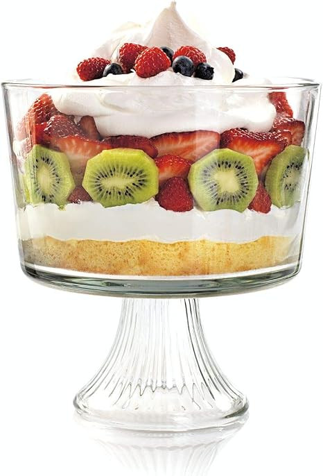 Anchor Hocking Monaco Footed Trifle Bowl with Stand, Crystal, Set of 1 | Amazon (US)