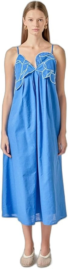 English Factory Women's Embroidered Pleated Maxi Dress | Amazon (US)