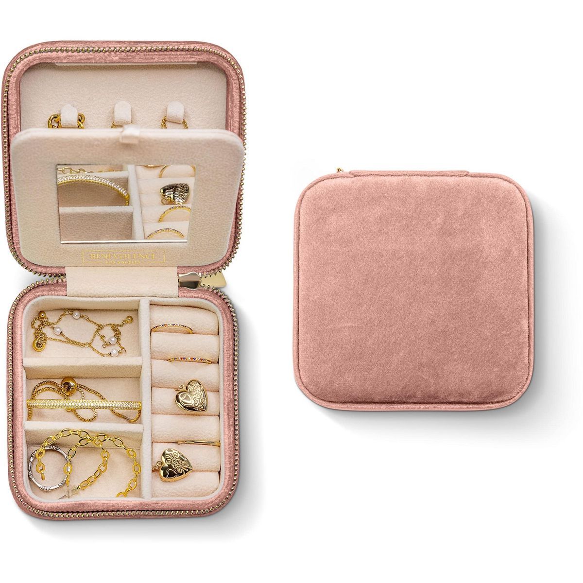 Benevolence LA Plush Velvet Travel Jewelry Box Organizer | Target