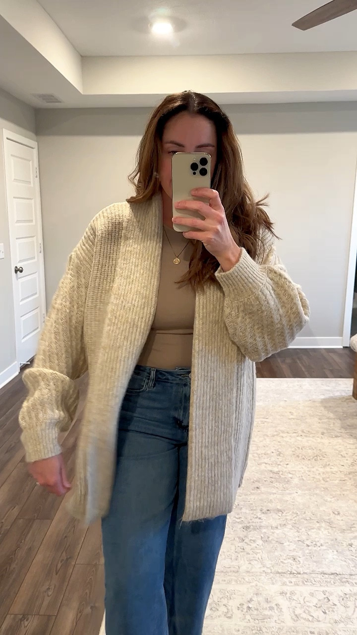 new revolve cardigan in oatmeal color staple for a timeless wardrobe and maternity friendly 

#LTKGiftGuide #LTKbump #LTKSeasonal