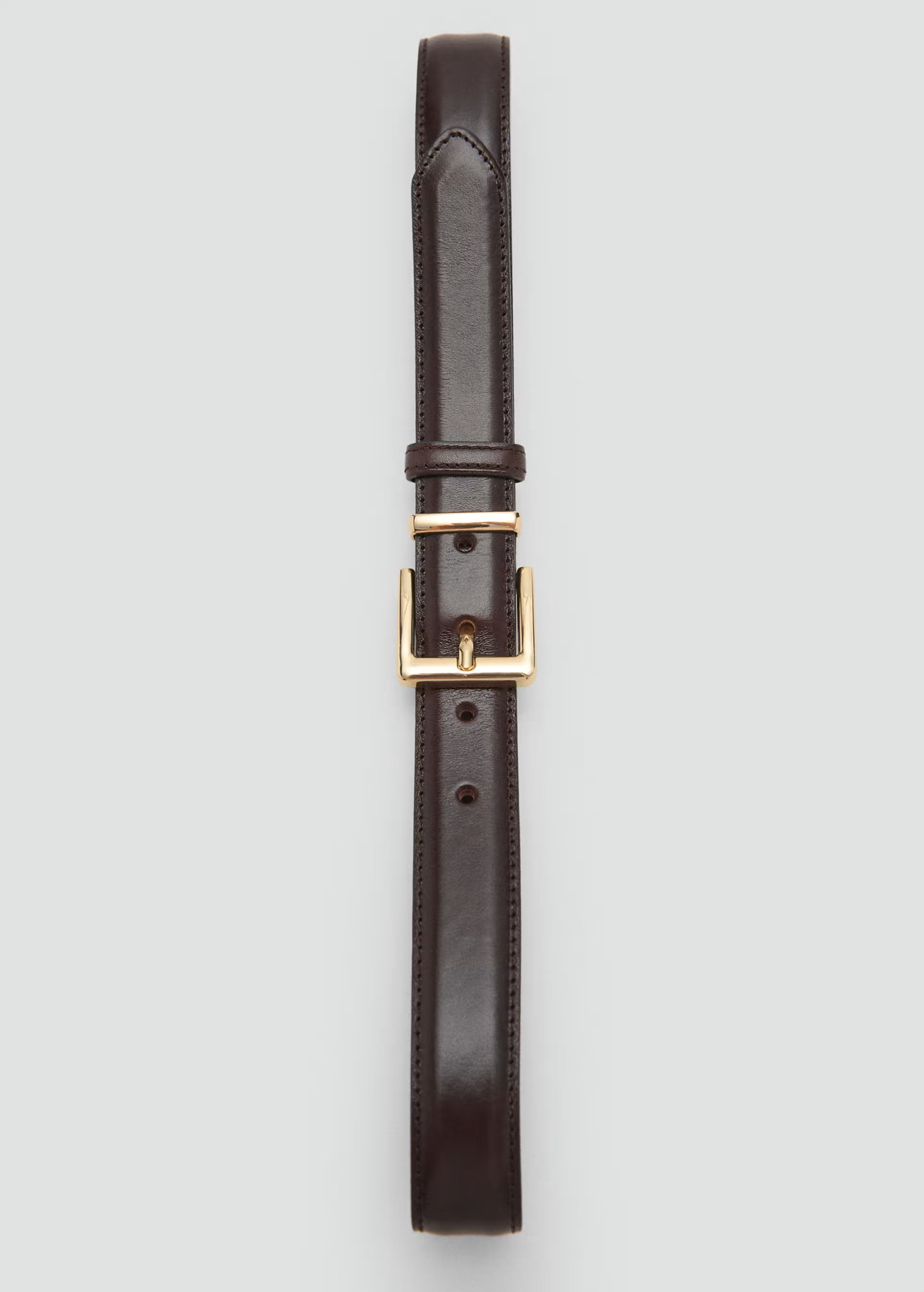 Mango classic leather belt in dark brown | ASOS (Global)