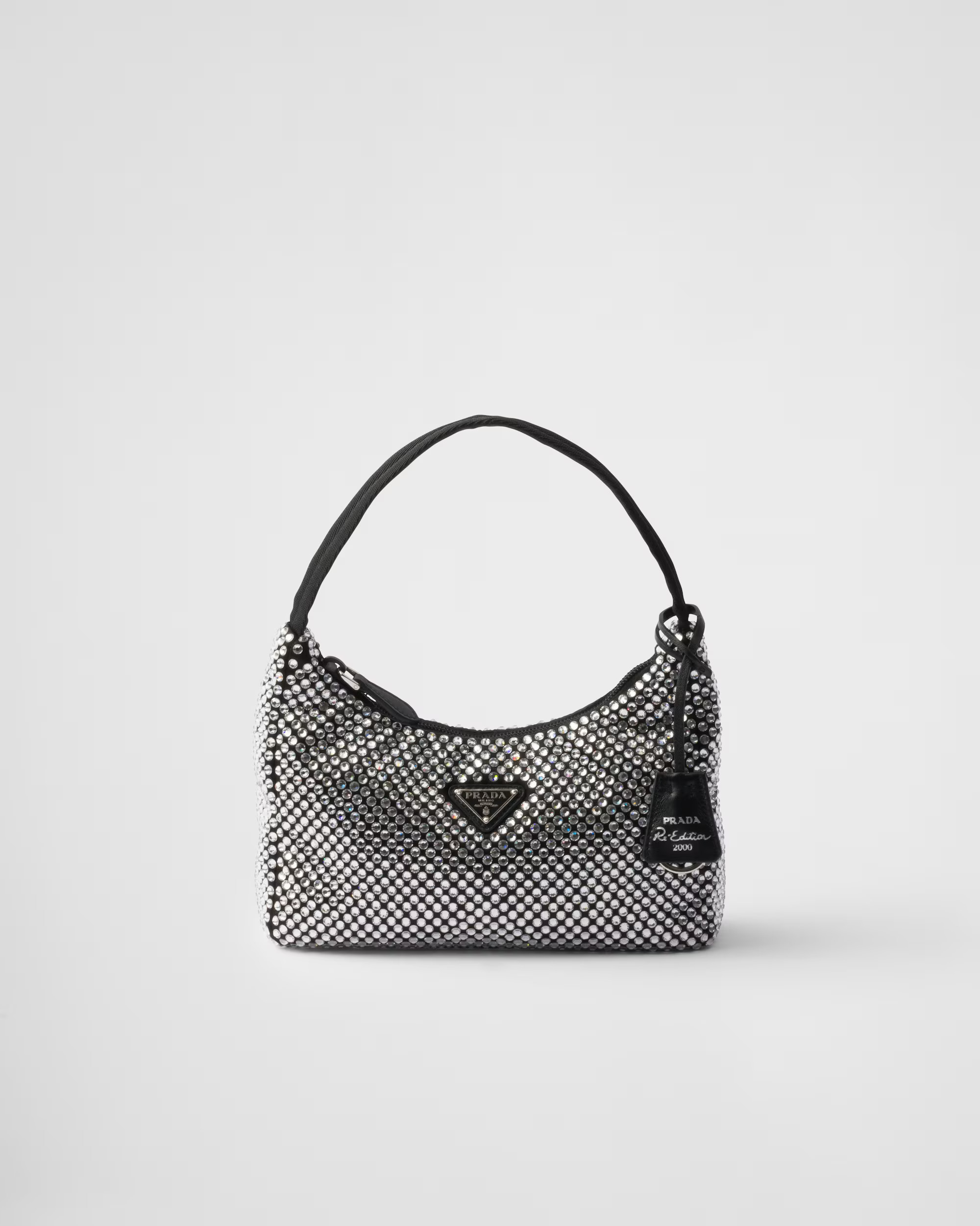 Satin mini-bag with crystals | Prada Spa US