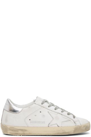 White & Silver Superstar Sneakers | SSENSE 