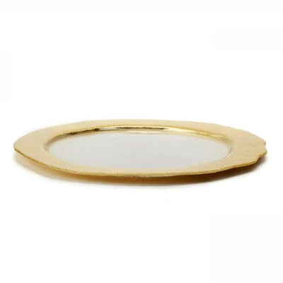 Rufolo Glass Gold Organic Service Plate/Charger | Wayfair North America