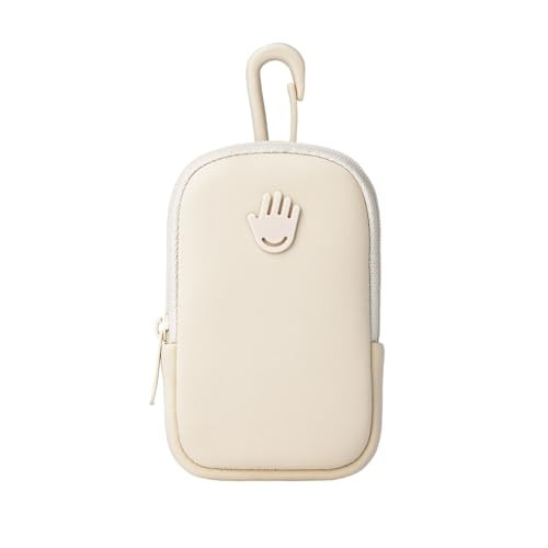 Touchland Touchette Zippered Pouch, Attachable Fashion Accessory with Snap Hook Hand Sanitizers 1FL. OZ., Ivory | Amazon (US)
