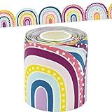 Teacher Created Resources Oh Happy Day Rainbows Die-Cut Rolled Border Trim - 50ft - Decorate Bulleti | Amazon (US)