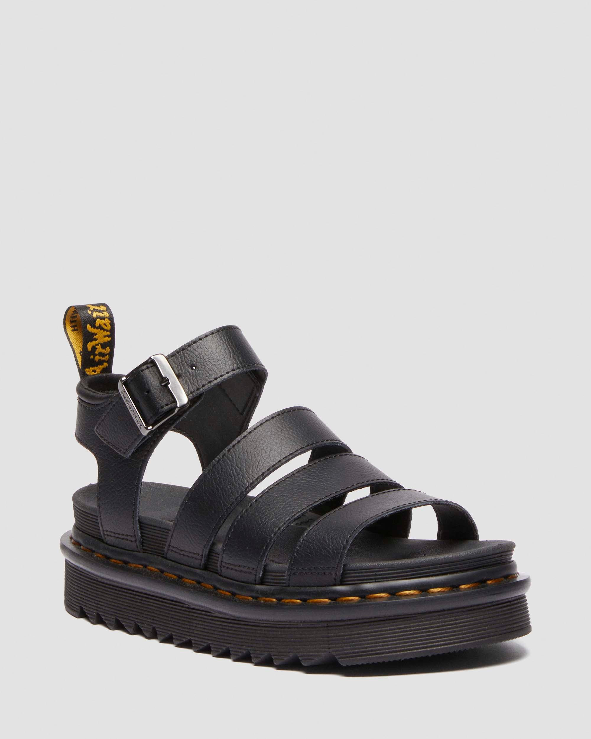 Blaire Athena leather strap sandals in Black | Dr. Martens | Dr. Martens