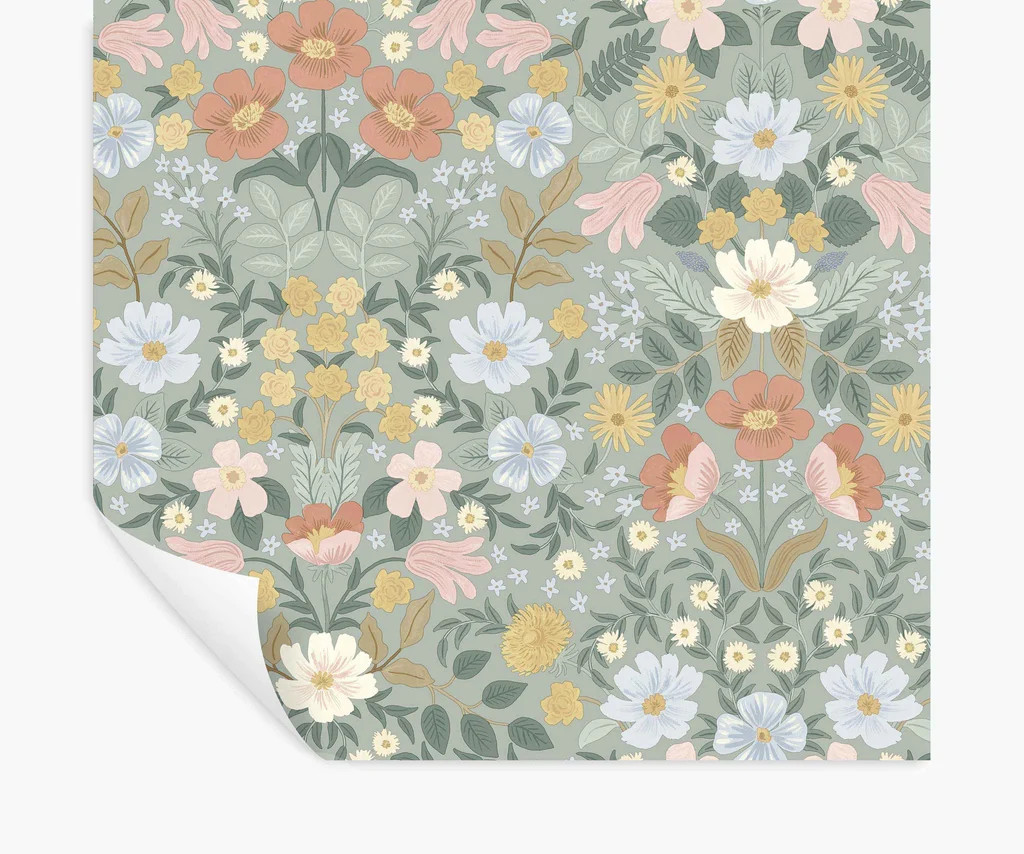 Bramble Garden Peel & Stick Wallpaper - Sage | Rifle Paper Co.