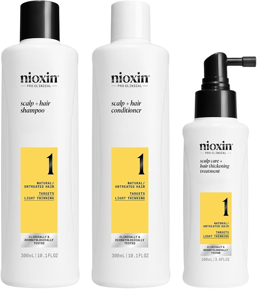 Nioxin Scalp + Hair Thickening System Kits | For Natural, Colored, & Damaged Hair with Light to P... | Amazon (US)