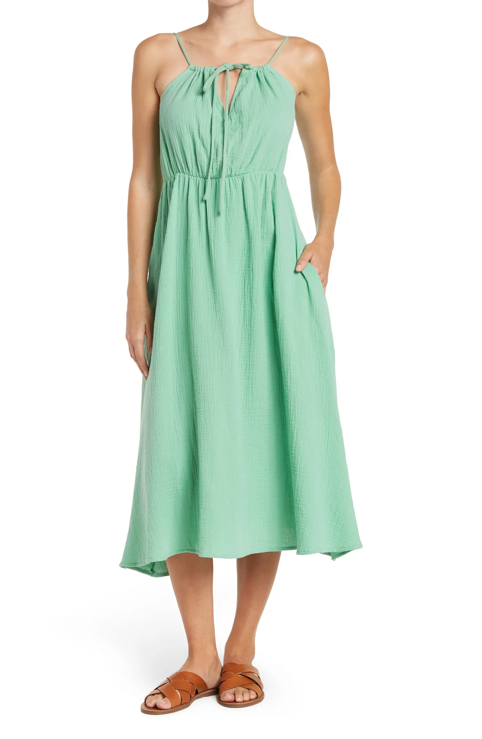 DOUBLE STRAP HALTER MAXI | Nordstrom Rack