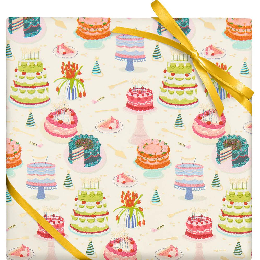 Birthday Cake Party Stone Paper Wrapping Roll | Paper Source