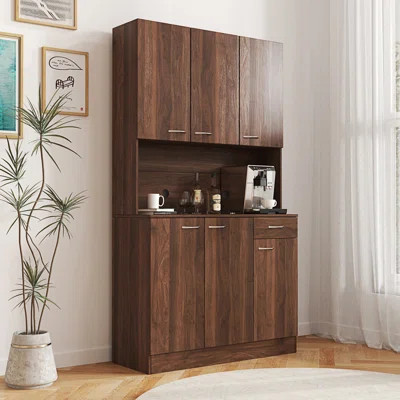 Accent Sideboard, Kitchen Cabinet With 6-Doors, 1-Open Shelves And 1-Drawer | Wayfair North America