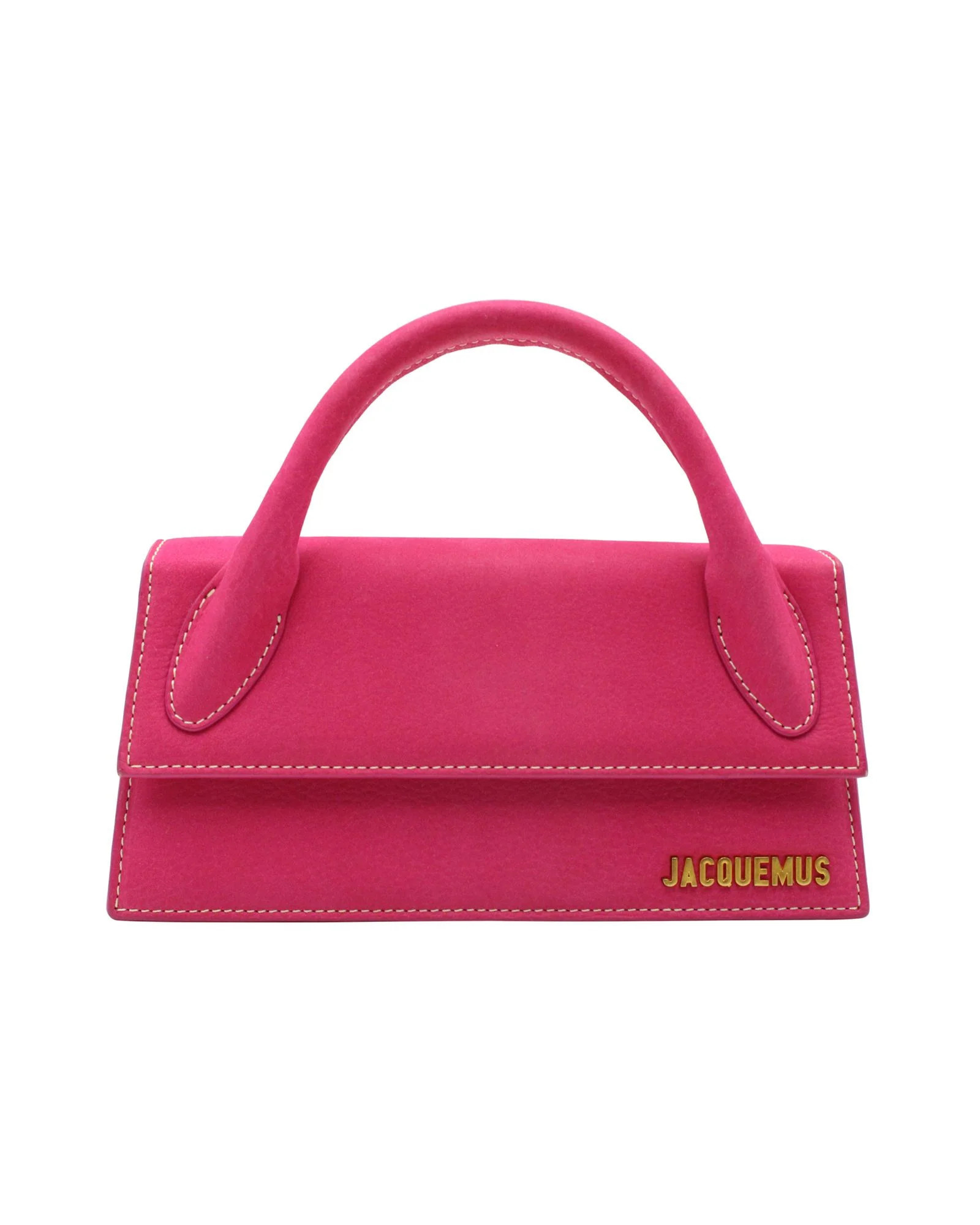 Jacquemus Le Chiquito Long Handbag in Pink Leather | Shop Simon
