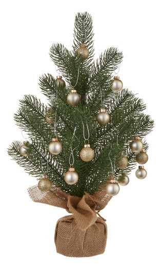 CANVAS Winter Garden Christmas Tabletop Tree with 24 Mini Ornaments Set, 18-in | Canadian Tire