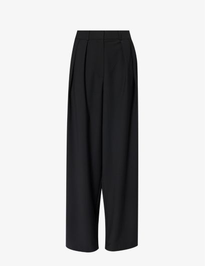 Womens Black Ripley Wide-leg High-rise Wool-blend Trousers S | Selfridges