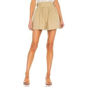 NWT Ulla Johnson Khaki High Rise Double Belted Cotton Adeline Shorts Womens 4 | Poshmark