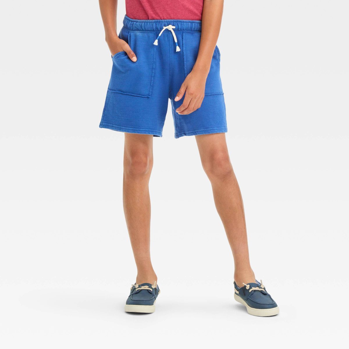 Boys' Americana 'Above Knee' Pull-On Shorts - Cat & Jack™ Heathered Blue XS | Target