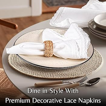 Ramanta Home White Coth Dinner Napkin Set of 12 Premium Easter Cotton 20X20 Inch Oversized Linen ... | Amazon (US)