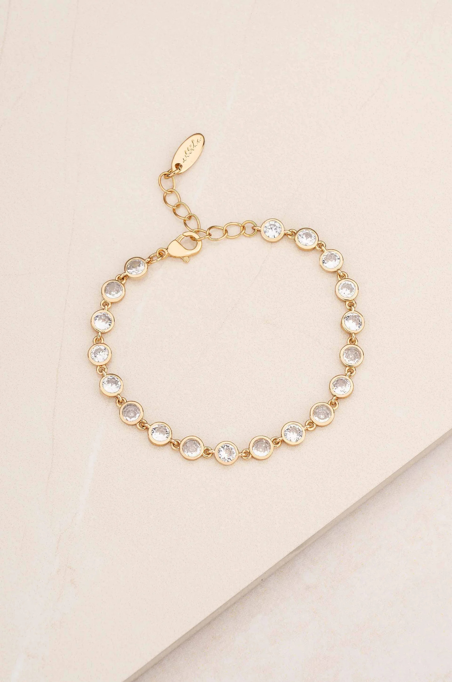 Everyday Crystal 18k Gold Plated Link Bracelet | Ettika