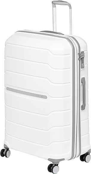 Samsonite Freeform Hardside Expandable with Double Spinner Wheels, Checked-Medium 24-Inch, White | Amazon (US)