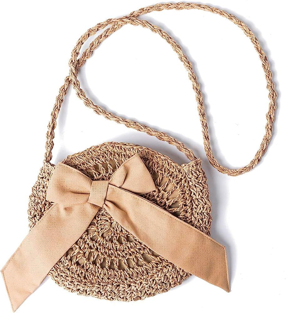 Straw Shoulder Bag, Kadell Women Handmade Summer Beach Crossbody Bag, for Travel Outing Dating, f... | Amazon (US)