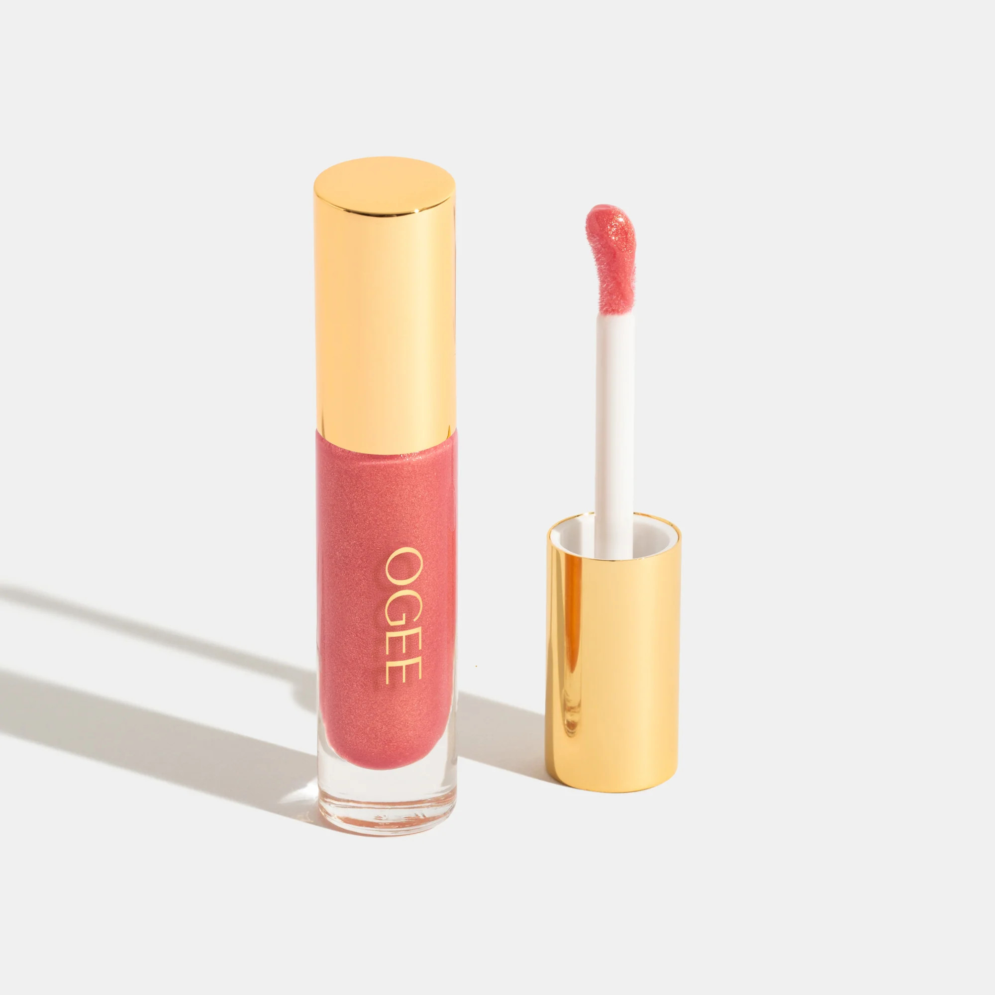 Beyond Clean Lip Gloss by Ogee Organic Skincare & Makeup POPPY - Peachy Pink Shimmer | Ogee