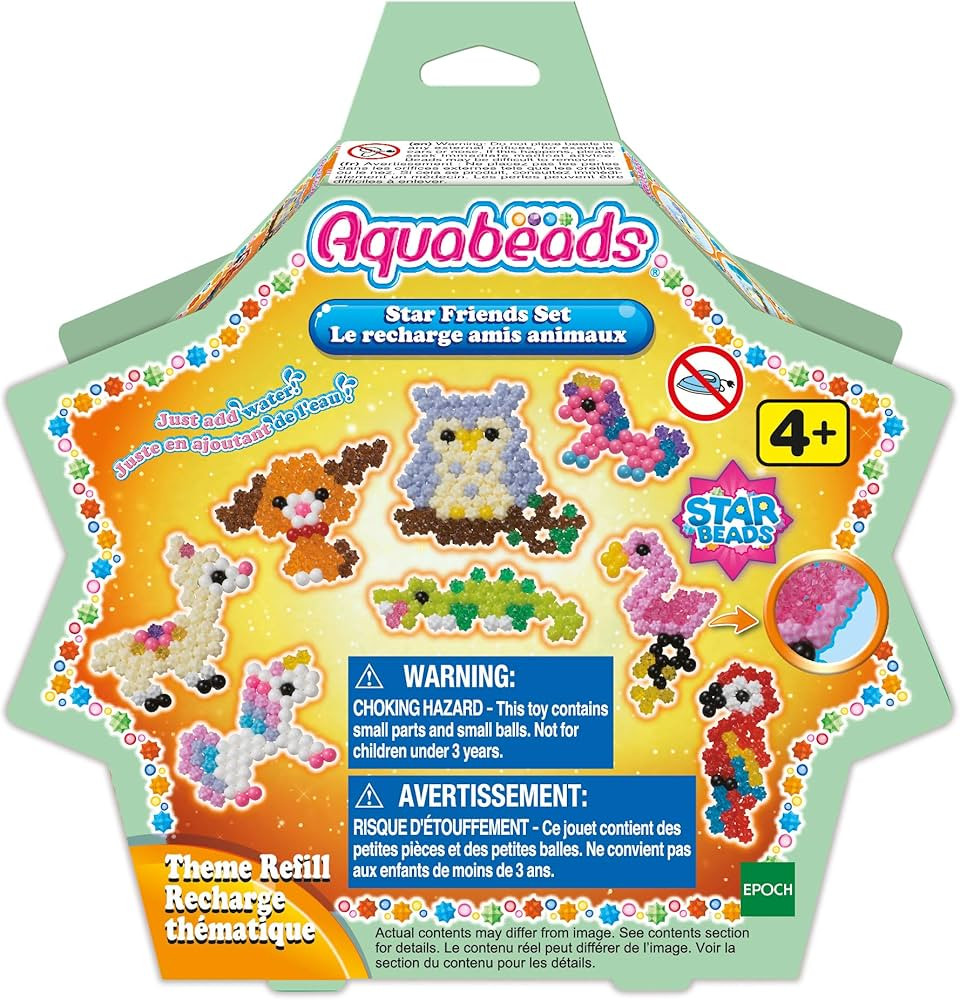 Aquabeads Arts & Crafts Star Friends Theme Bead Refill with Over 600 Beads and Templates, Multico... | Amazon (US)