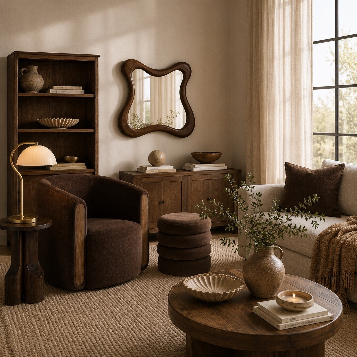 Ive been loving earthy neturals for a while now...especially tans and dark brown. Its calming, neutral, yet more depth than beiges. This living space is curated with all Amazon home finds 🤎

#LTKHome #LTKSaleAlert