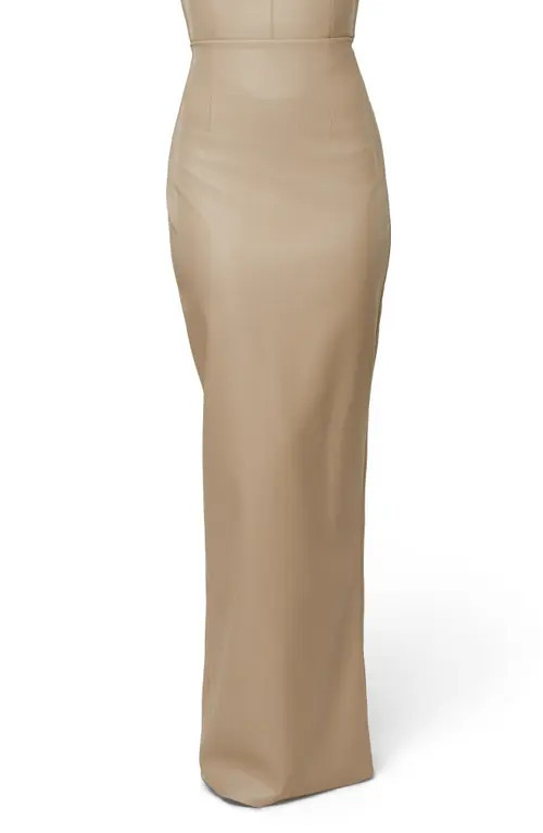 JLUXLABEL Ace Faux Leather Maxi Skirt in Beige at Nordstrom, Size X-Small | Nordstrom