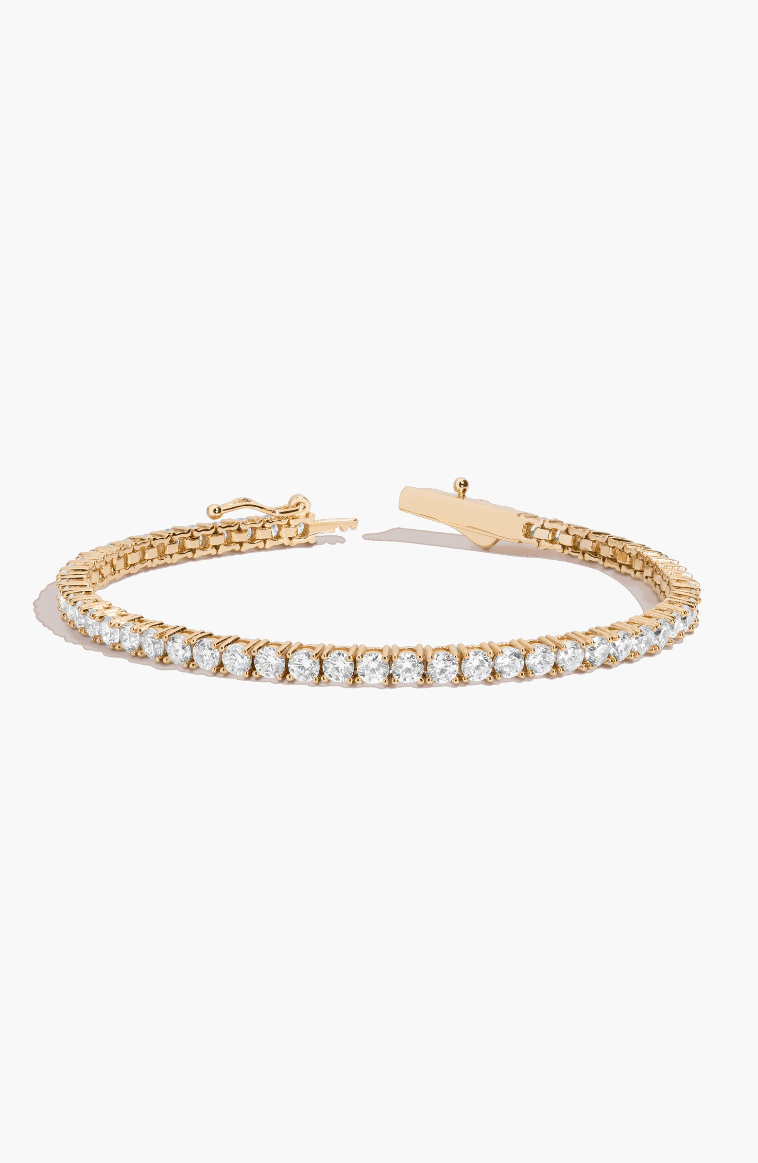 Aurate New York Lab Grown 6ct White Sapphire Tennis Bracelet | Nordstrom | Nordstrom