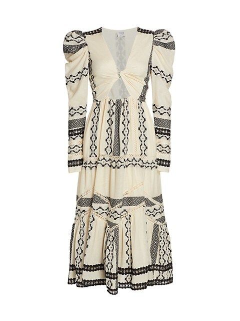 Mora Mixed Prints Midi-Dress | Saks Fifth Avenue