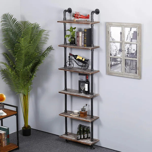 Gunas 6 Piece Pine Floating Shelf | Wayfair North America