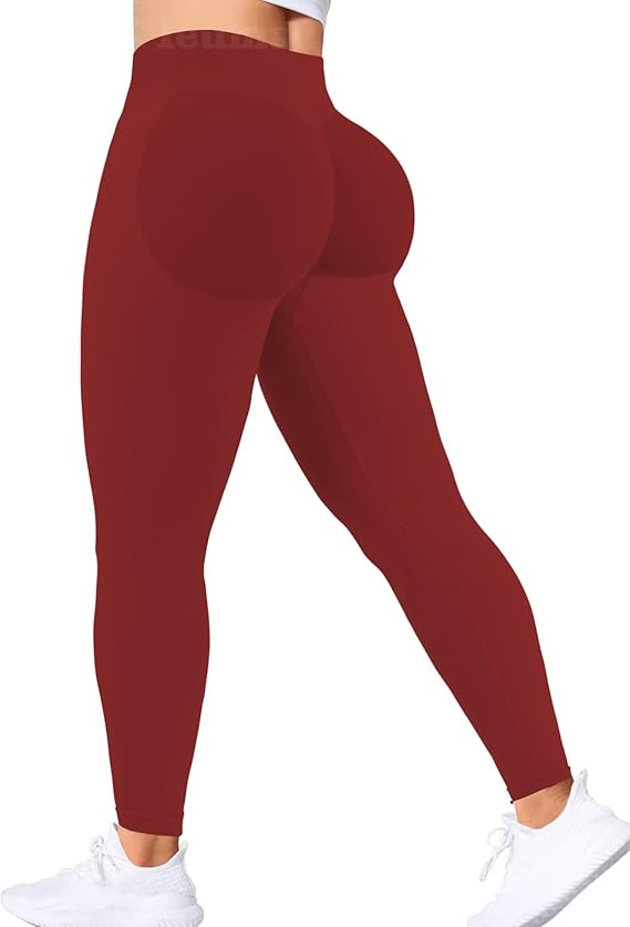 Ieumaz Scrunch Butt Lifting Leggings for Women Gym Seamless Workout Leggings Mid Low Waist Tummy ... | Amazon (US)