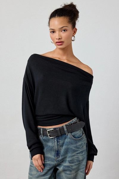 Out From Under Clarity Cozy Knit Off-The-Shoulder Top | Urban Outfitters (US and RoW)