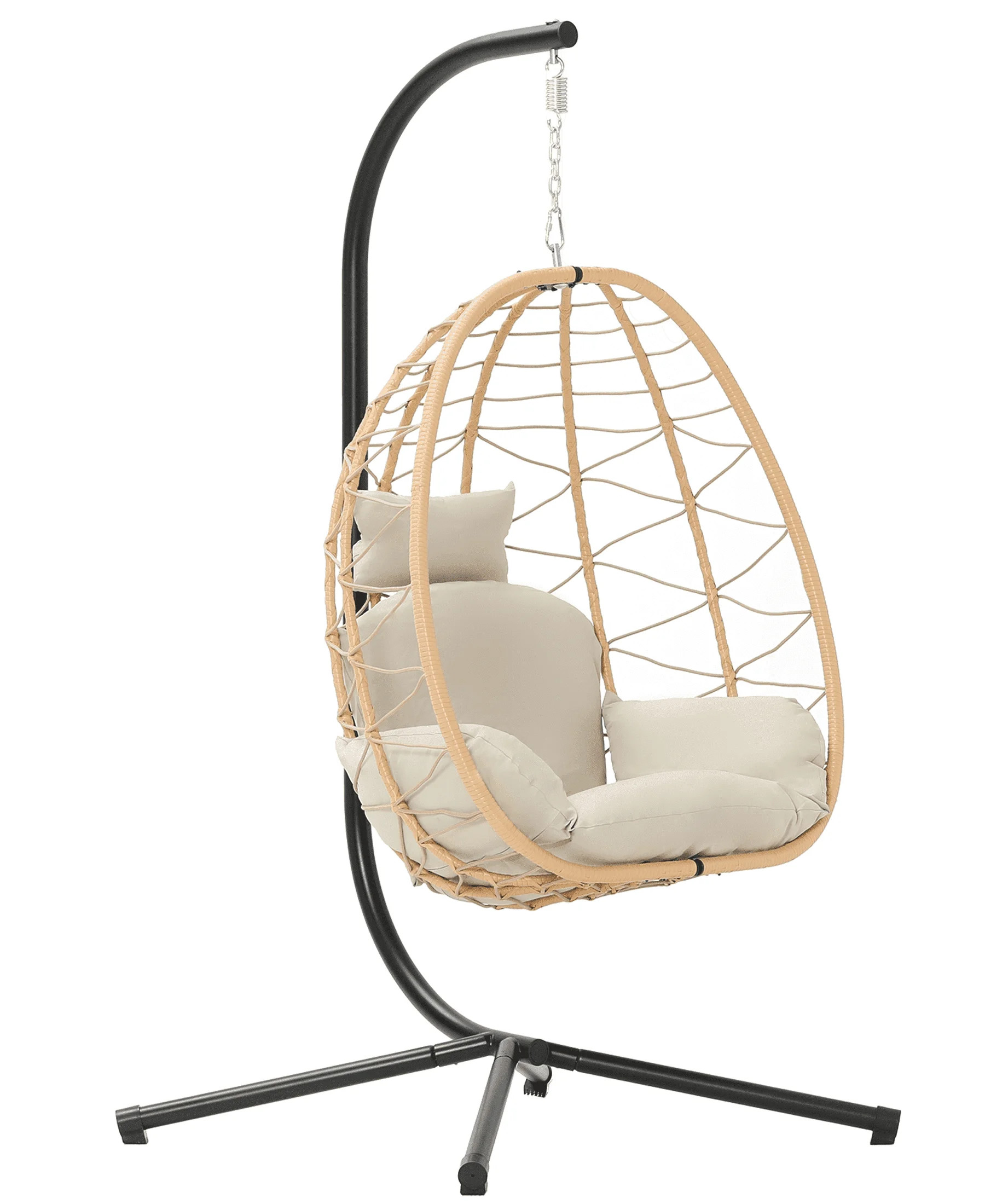 Bifanuo Indoor/Outdoor Wicker Swing Egg Chair Hammock Hanging Chair Nest Basket with Stand, UV Re... | Walmart (US)
