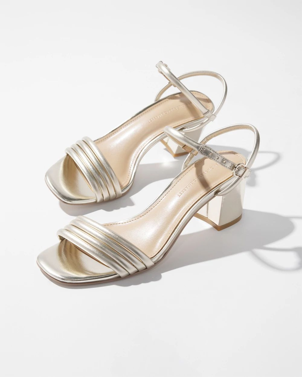 Metallic Strap Sandal | White House Black Market