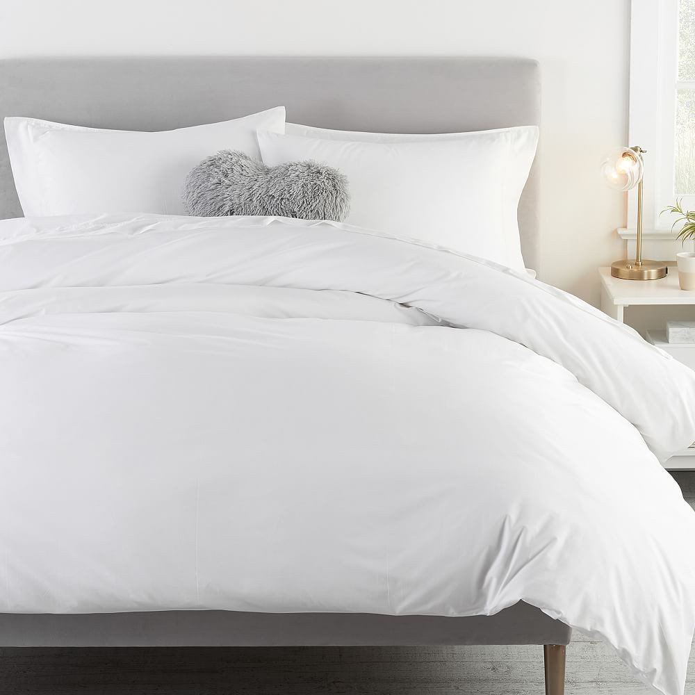 Pbt Classic Organic Duvet Cover, Full/Queen, White | Pottery Barn Teen