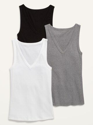 Slim-Fit First Layer Rib-Knit Tank Top 3-Pack for Women | Old Navy (US)