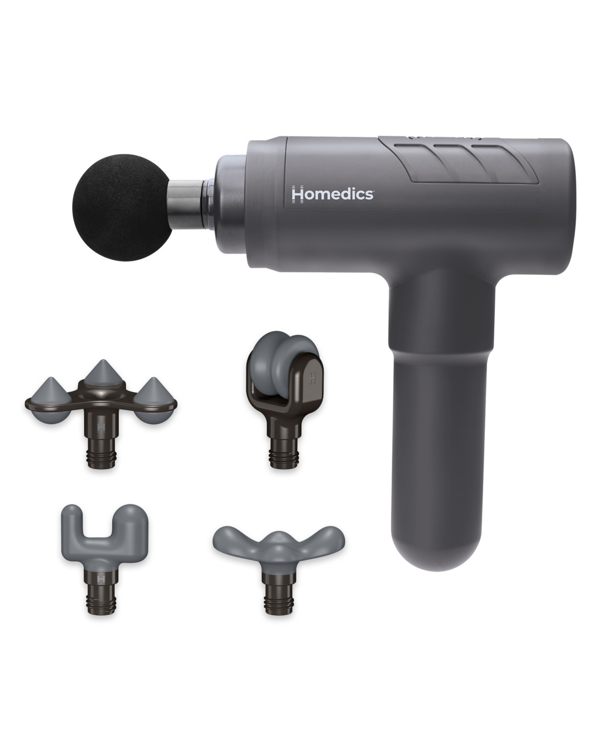 Homedics Therapist Select Percussion Deep Tissue Massage Gun - Gray | Macy's