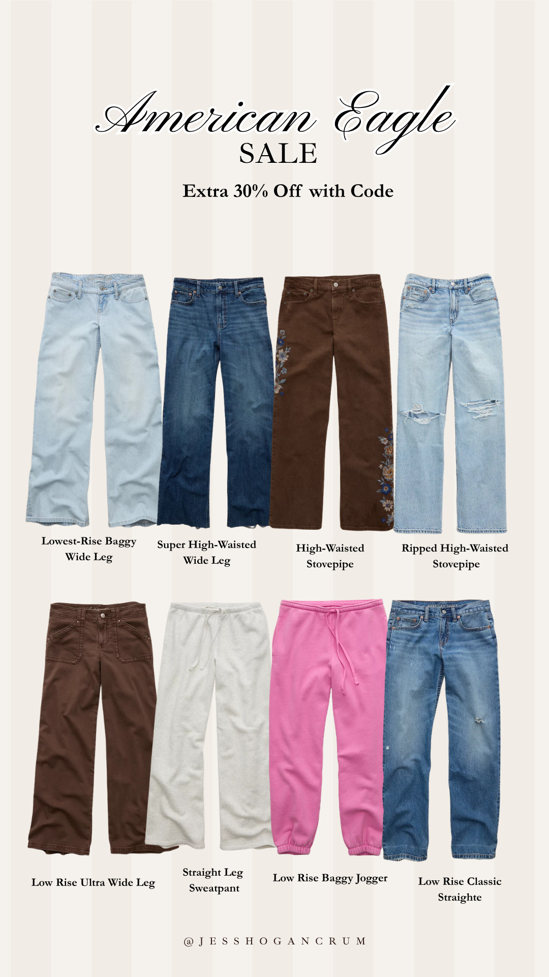 extra 30% off almost everything at american eagle and aerie with code SOMUCHLOVE! definitely restocking on pants for fall

sale alert, american eagle, denim, jeans, casual outfits, fall fashion, jess crum 

 #LTKootd #LTKSaleAlert