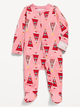 Unisex Sleep & Play Matching Print 2-Way-Zip Footed One-Piece for Baby | Old Navy (US)
