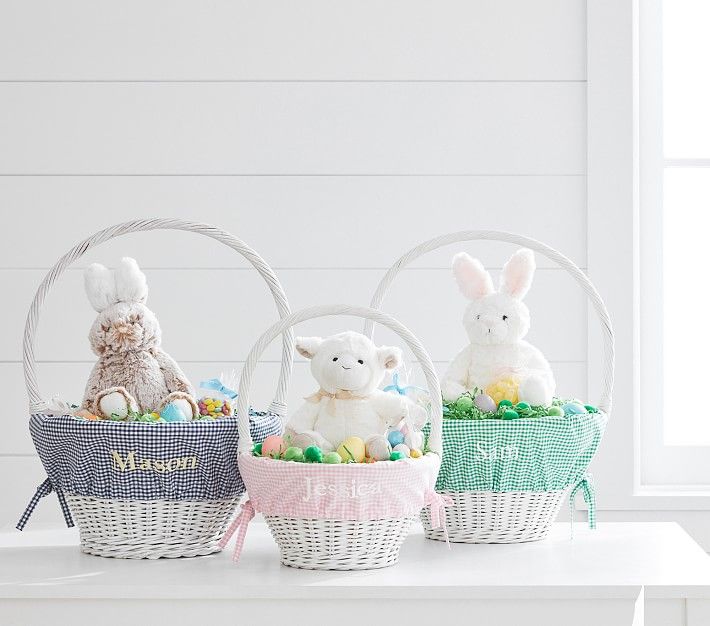 Gingham Easter Basket Liners | Pottery Barn Kids