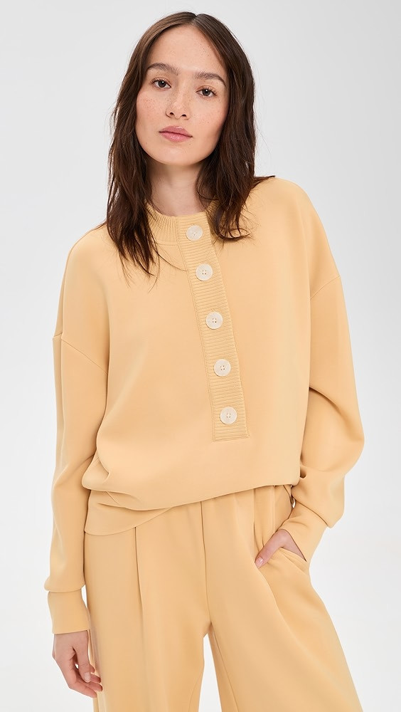 Varley Reena Button Front Sweatshirt | Shopbop | Shopbop