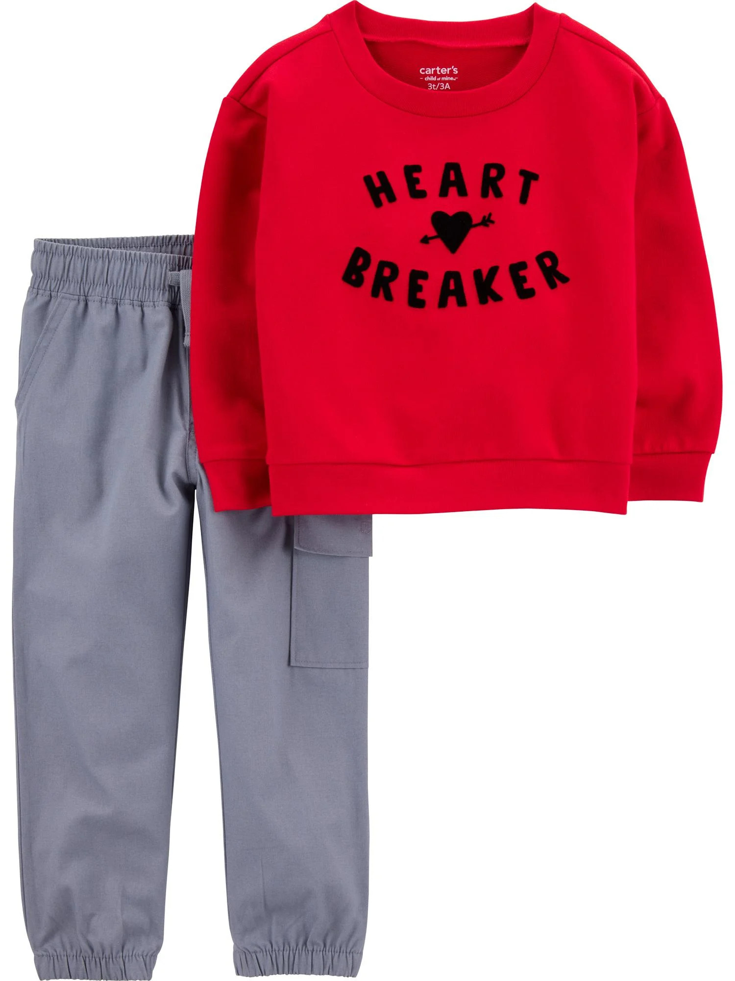 Carter's Child of Mine Toddler Boy Valentine's Day Outfit Set, 2-Piece, Sizes 12M-5T | Walmart (US)